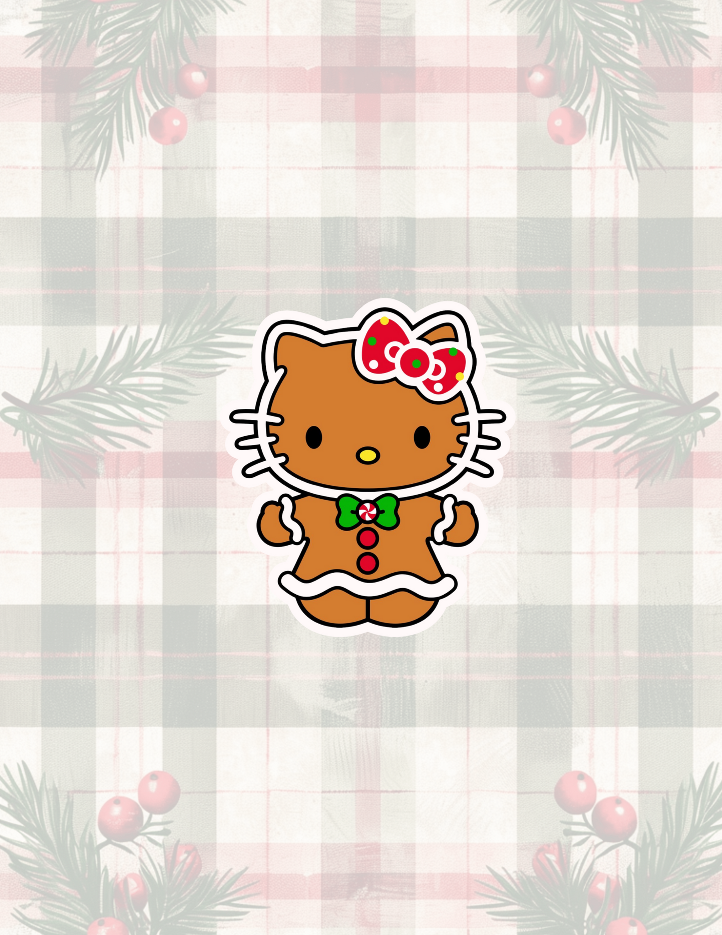 Gingerbread Kitty Sticker