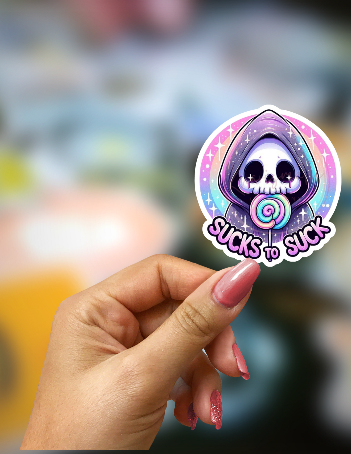 Sucks to Suck Skeleton Sticker