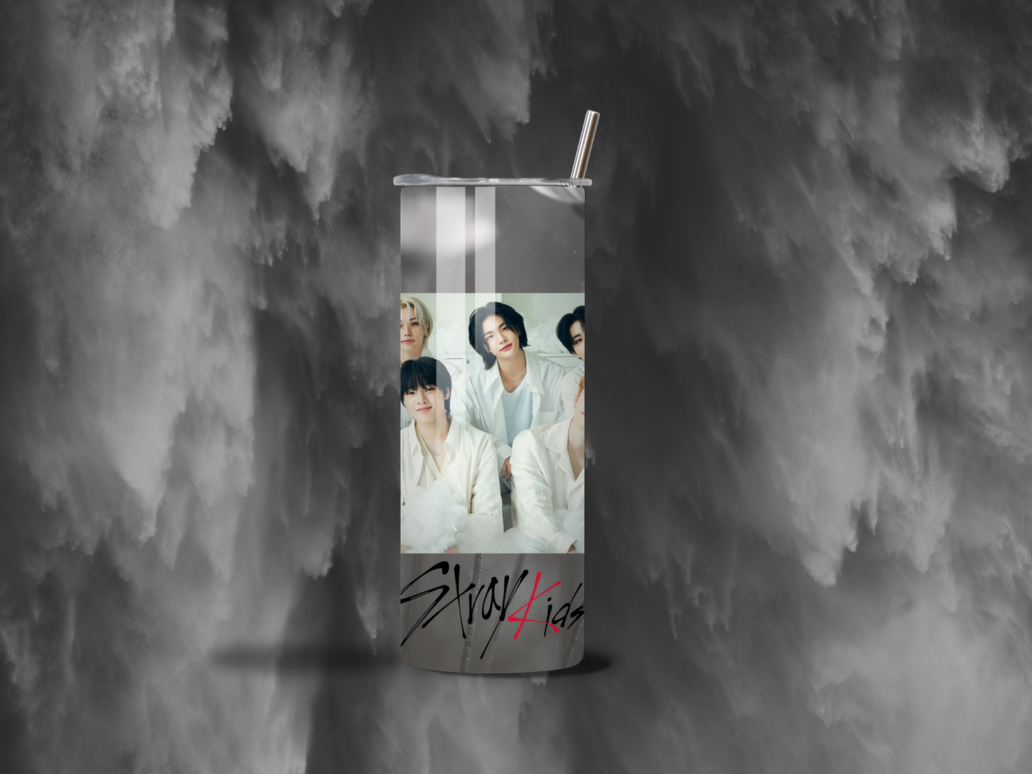 20 oz Stray Kids Black & White Tumbler