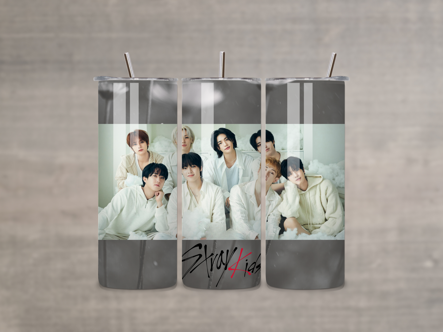 20 oz Stray Kids Black & White Tumbler