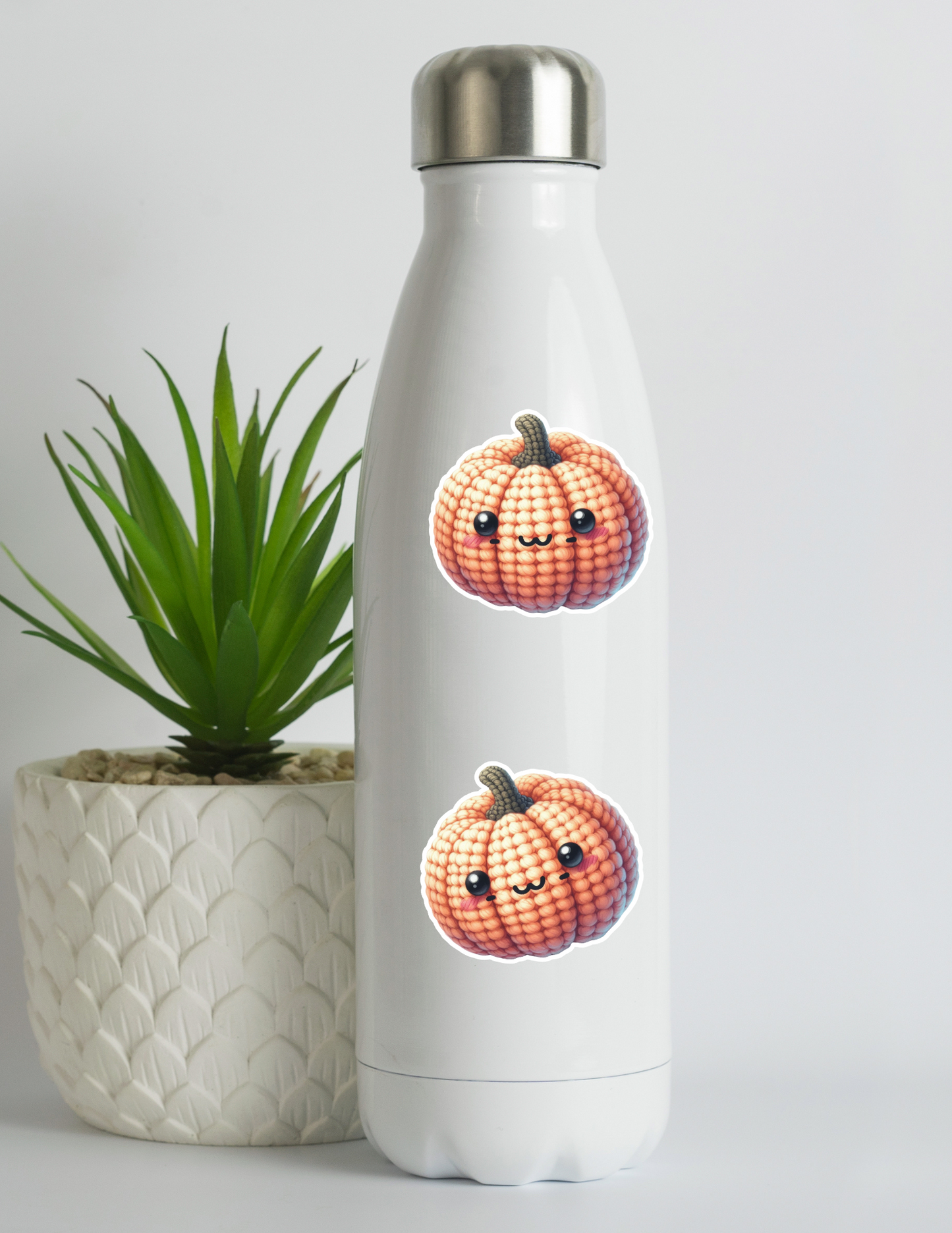 Cute Crochet Pumpkin Kawaii Sticker