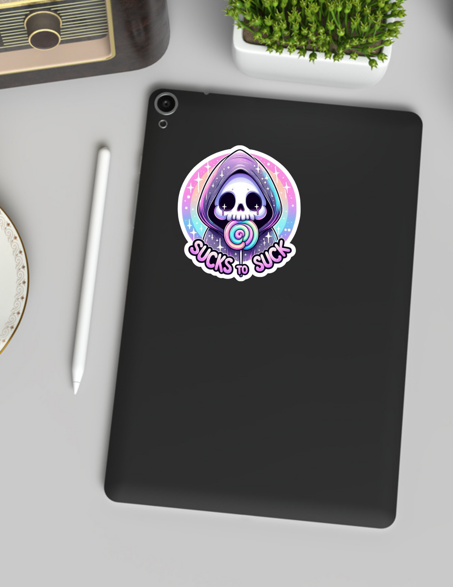 Sucks to Suck Skeleton Sticker