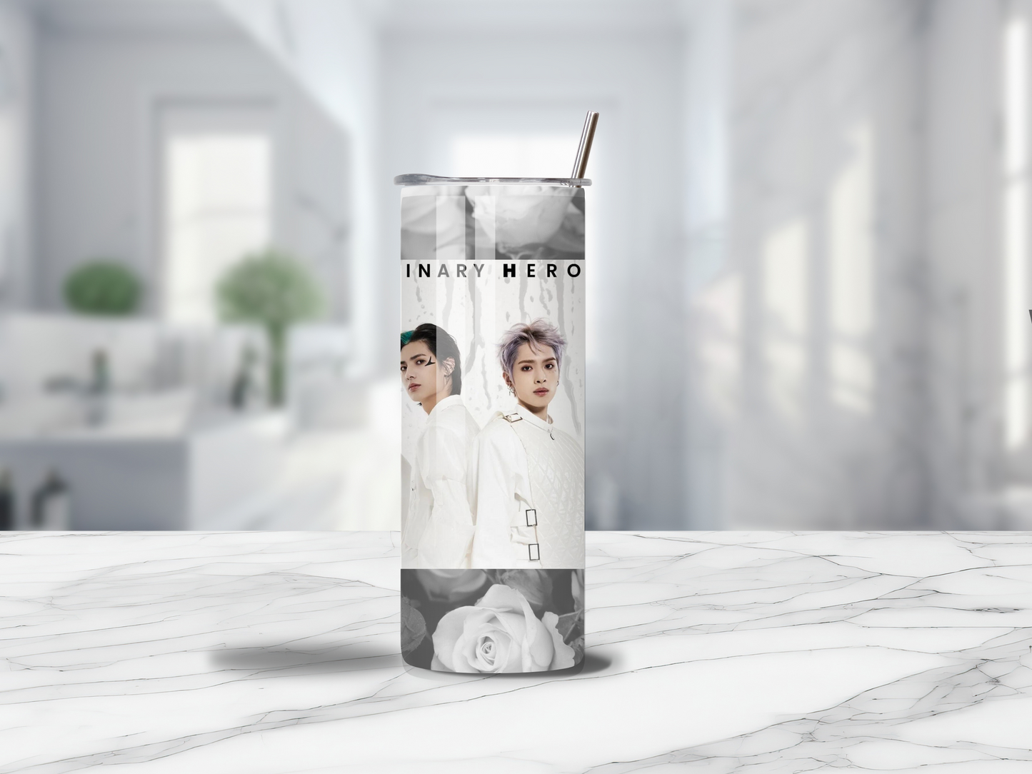20 oz Xdinary Heroes Black & White Tumbler