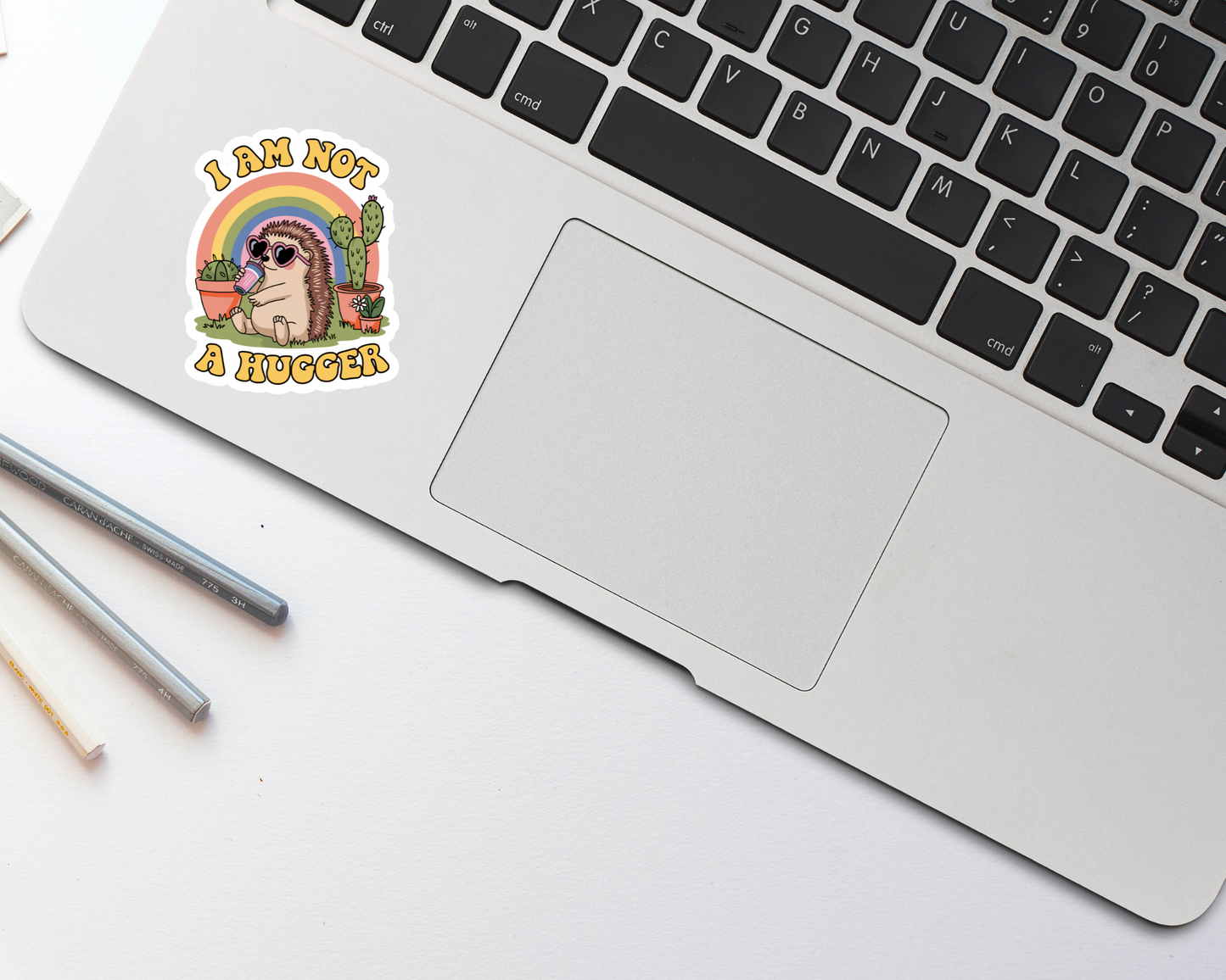 I am Not a Hugger Sticker