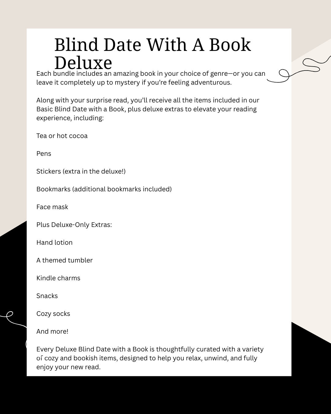 Blind Date with a Book Deluxe Cozy Experience Box