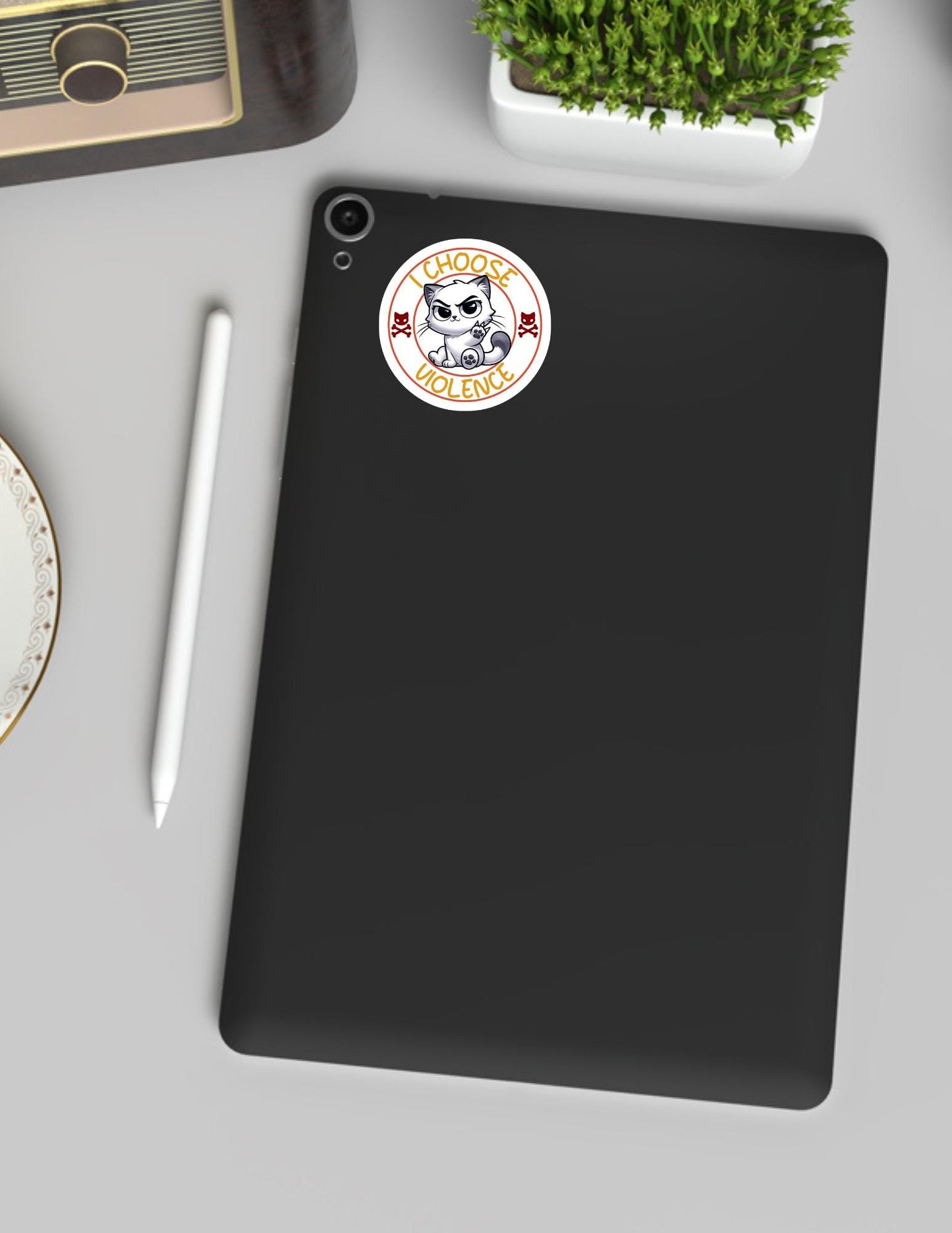 Choose Violence Cat Sticker