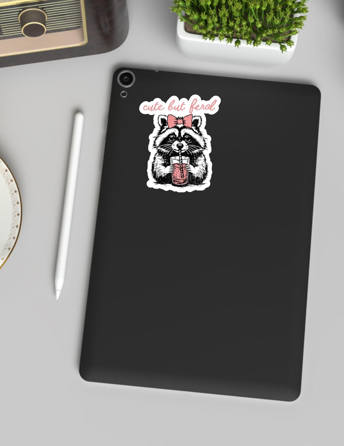 Cute but Feral sticker