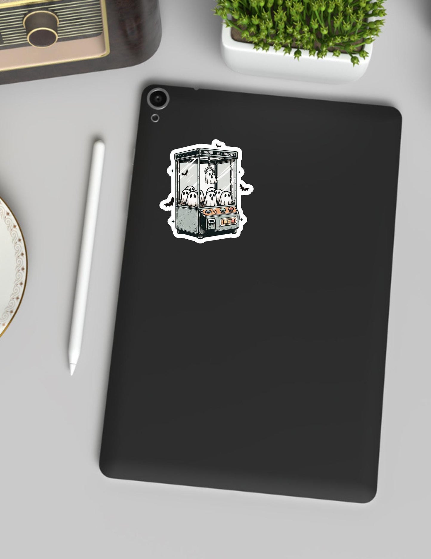 Ghost Claw Machine Sticker
