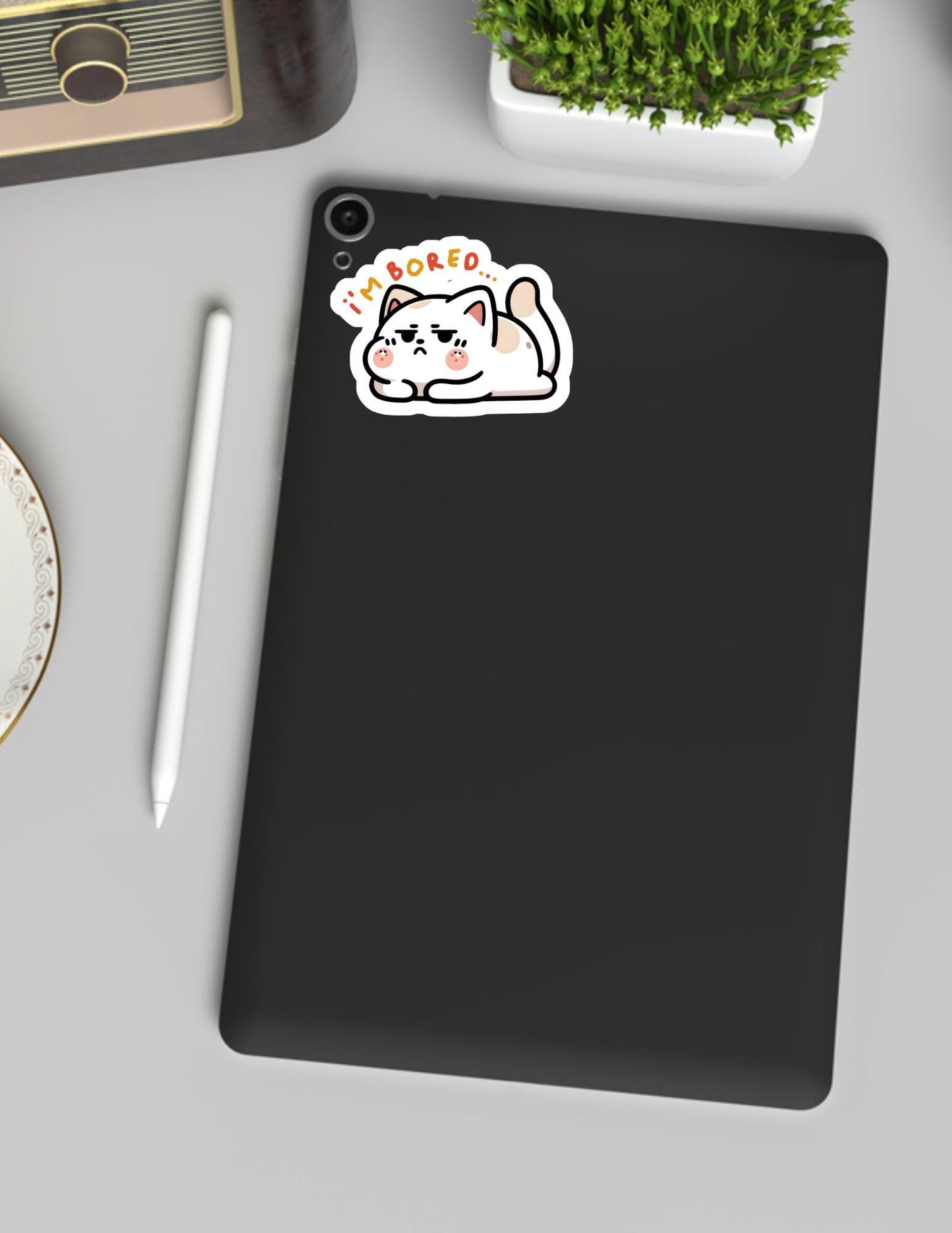 I'm Bored Cat Sticker