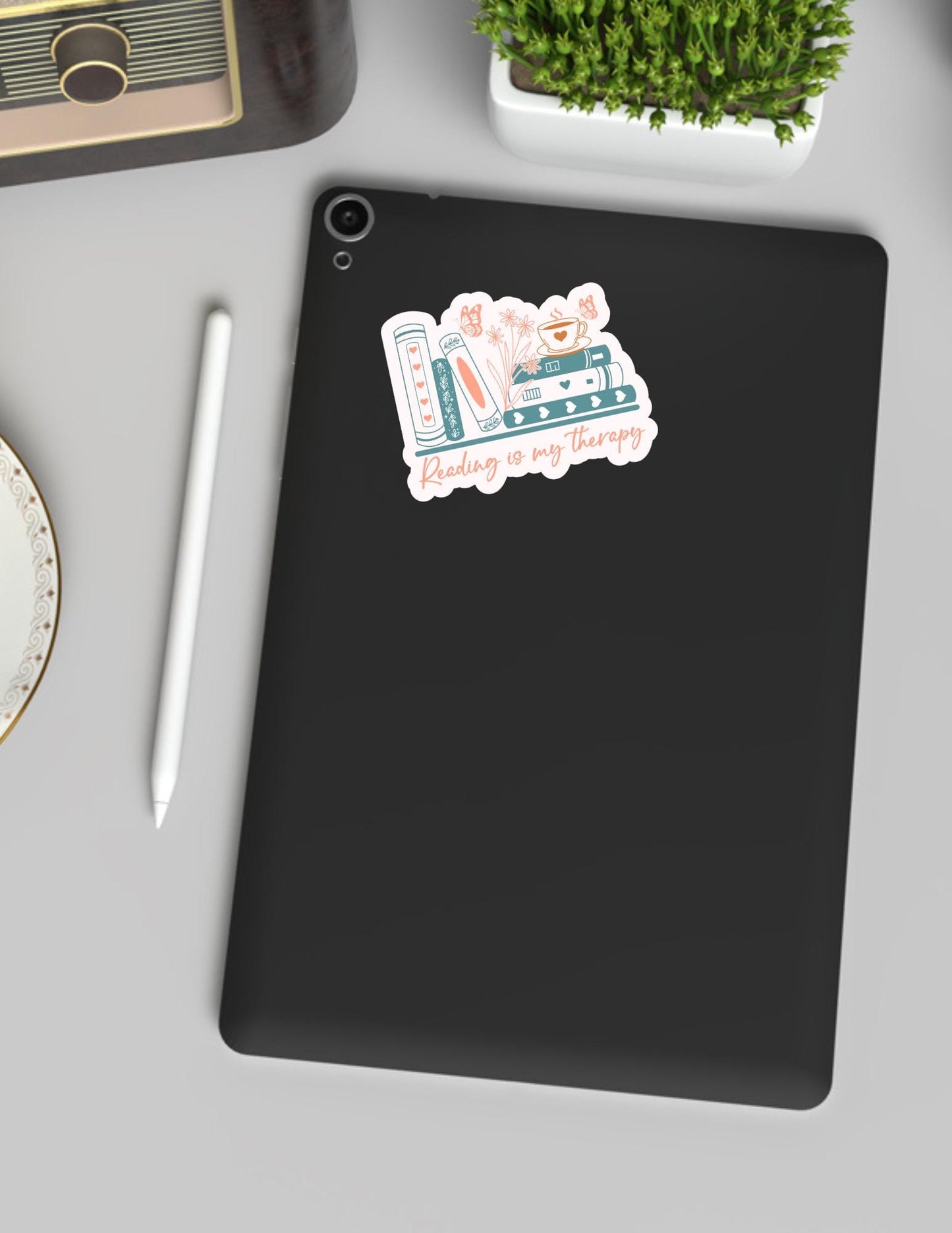 Reading is My Therapy Sticker