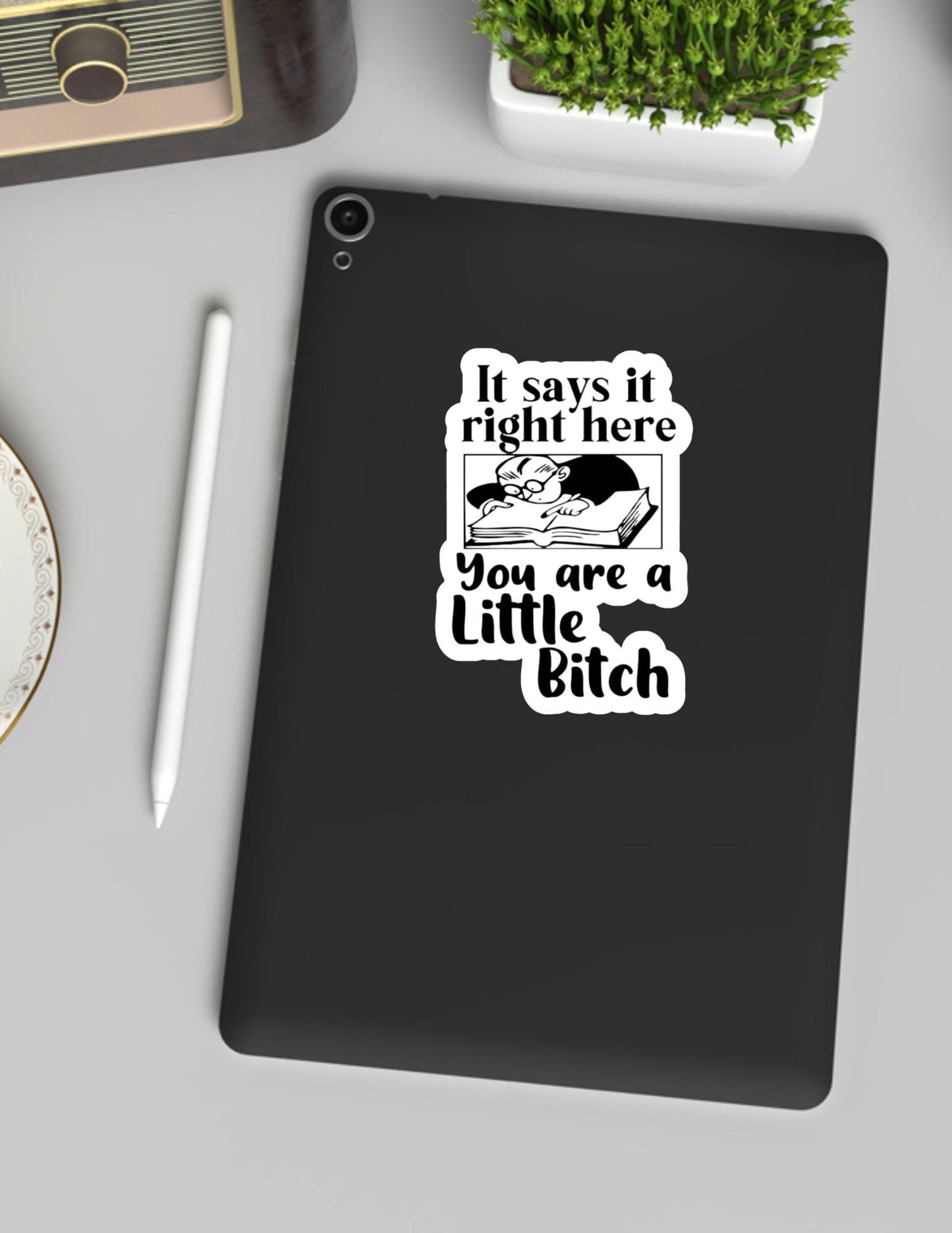 It Says It Right Here, You Are a Little B*tch Sticker