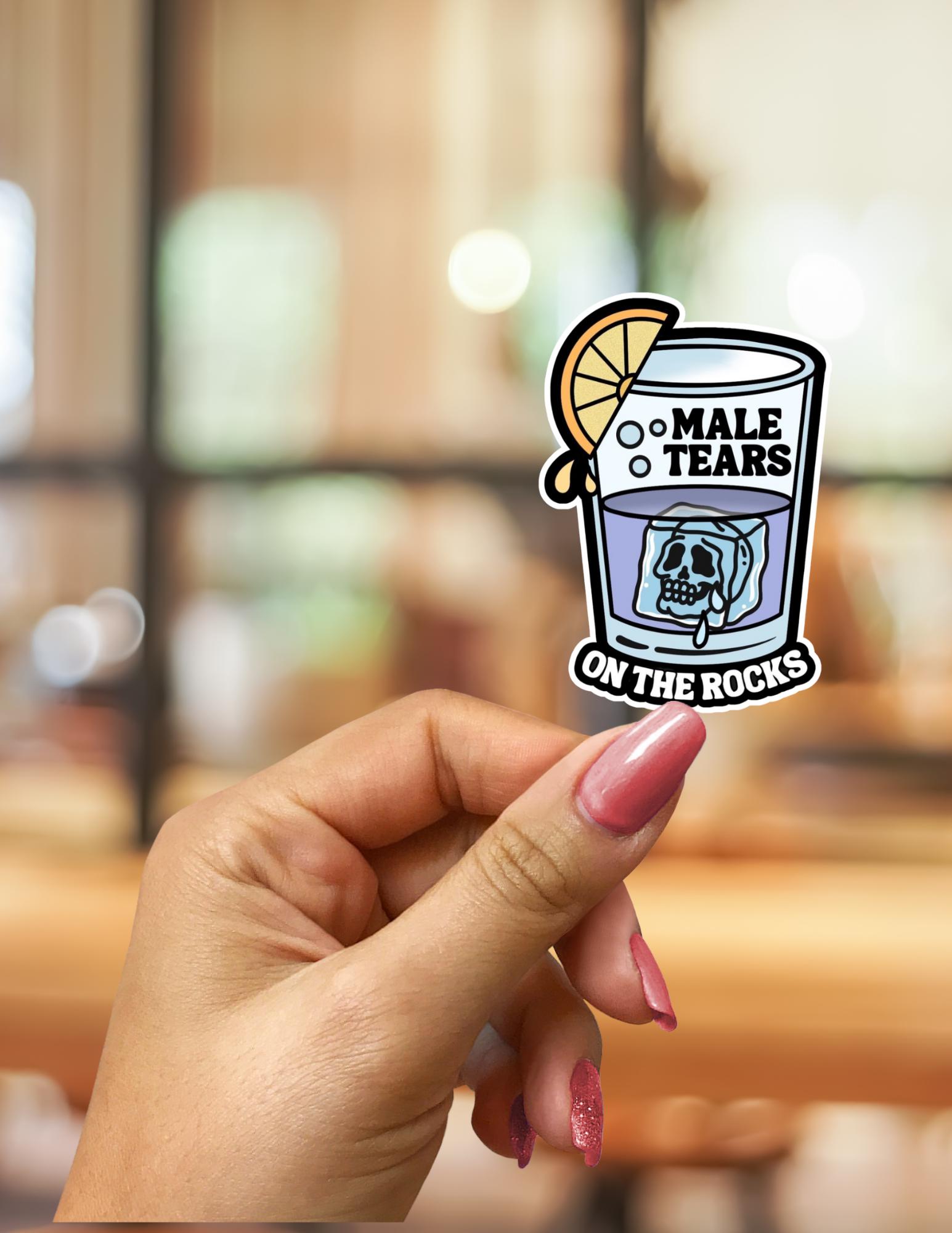 Male Tears On the Rocks  Sticker