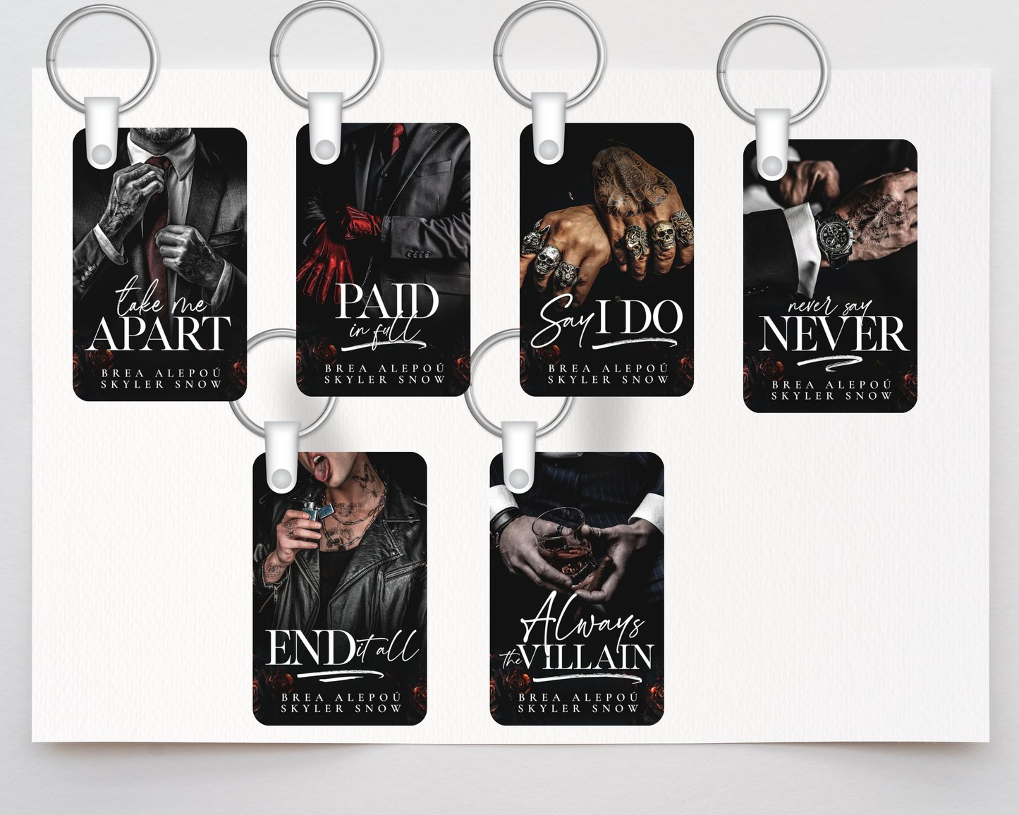 Book Series MDF Keychains | Bookish Accessories | ACOTAR, Fourth Wing, Rina Kent, Dark Romance, Fantasy Book Keychains