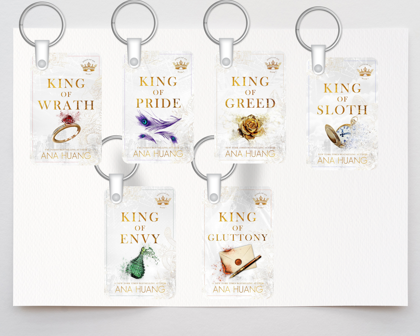 Book Series MDF Keychains | Bookish Accessories | ACOTAR, Fourth Wing, Rina Kent, Dark Romance, Fantasy Book Keychains