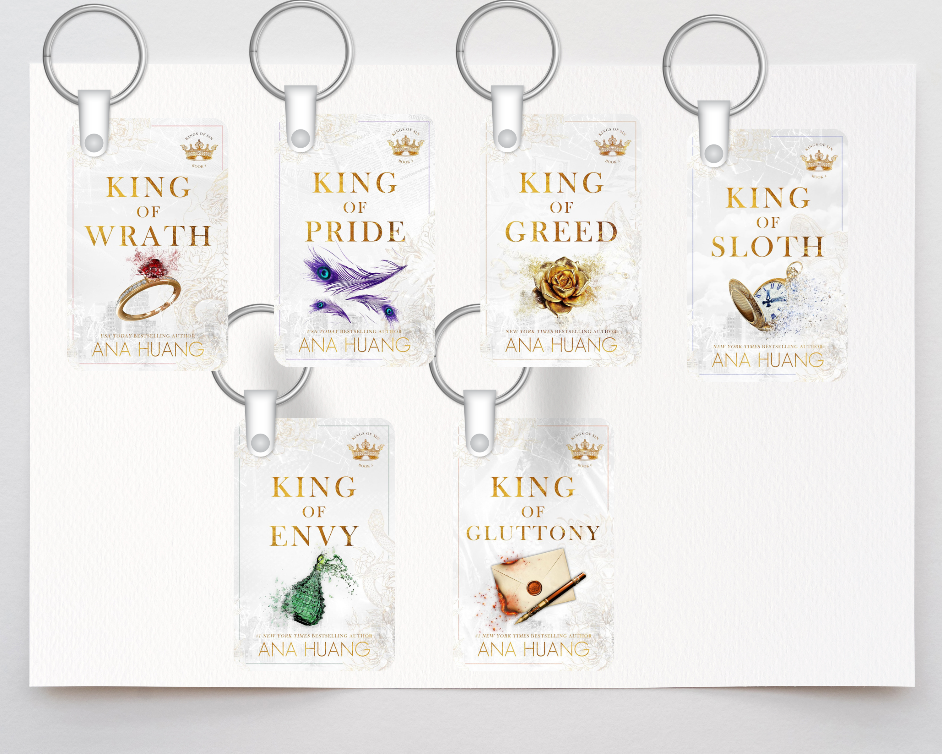 Book Series MDF Keychains | Bookish Accessories | ACOTAR, Fourth Wing, Rina Kent, Dark Romance, Fantasy Book Keychains