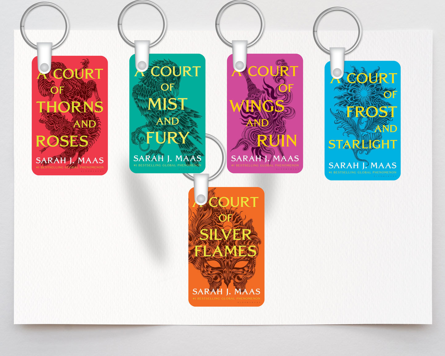 Book Series MDF Keychains | Bookish Accessories | ACOTAR, Fourth Wing, Rina Kent, Dark Romance, Fantasy Book Keychains