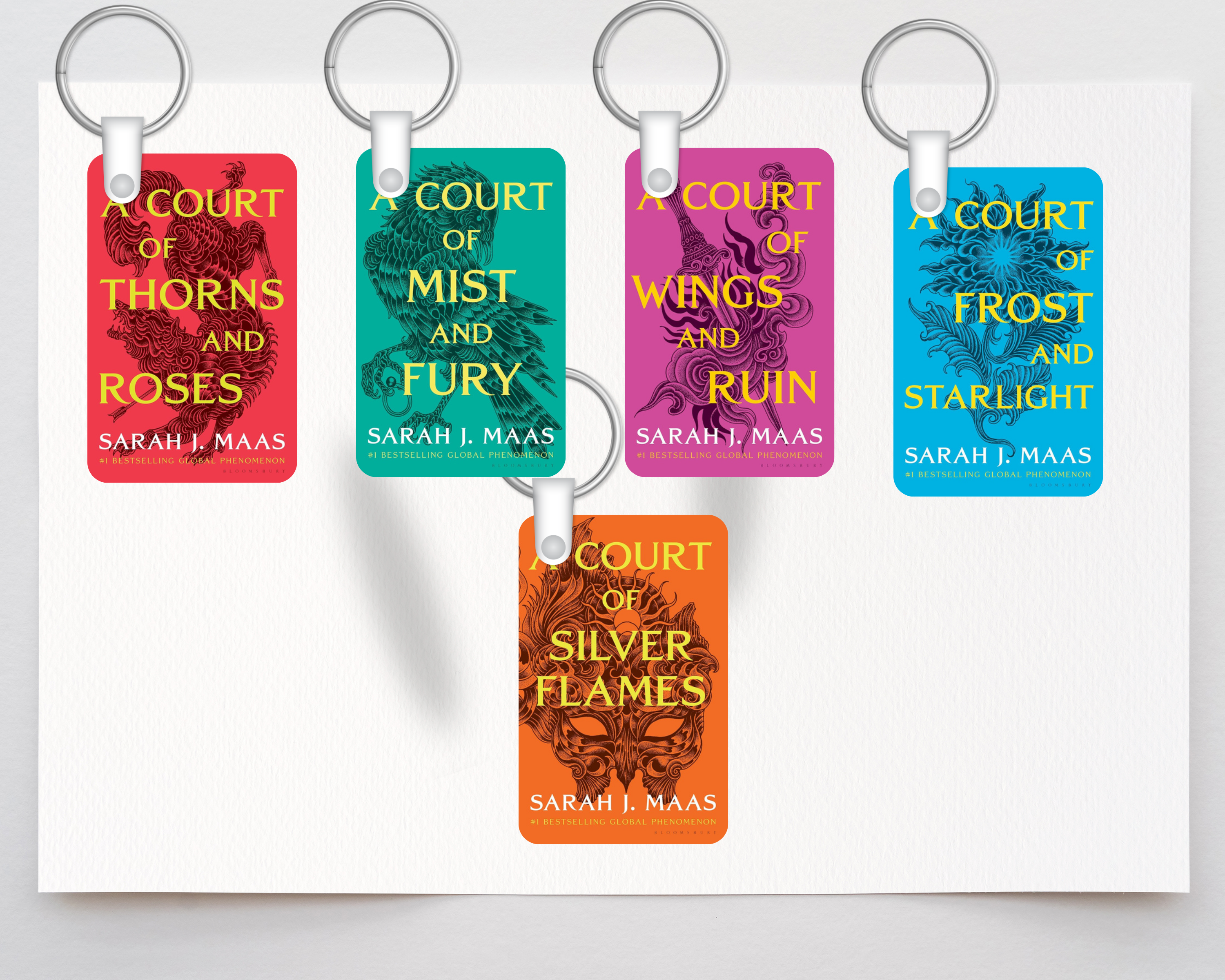 Book Series MDF Keychains | Bookish Accessories | ACOTAR, Fourth Wing, Rina Kent, Dark Romance, Fantasy Book Keychains