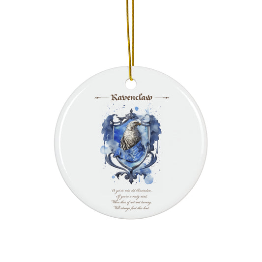 Ravenclaw-Themed Ceramic Ornament