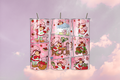 Strawberry Sweetheart 20oz Handmade Tumbler with Straw & Random Straw Topper