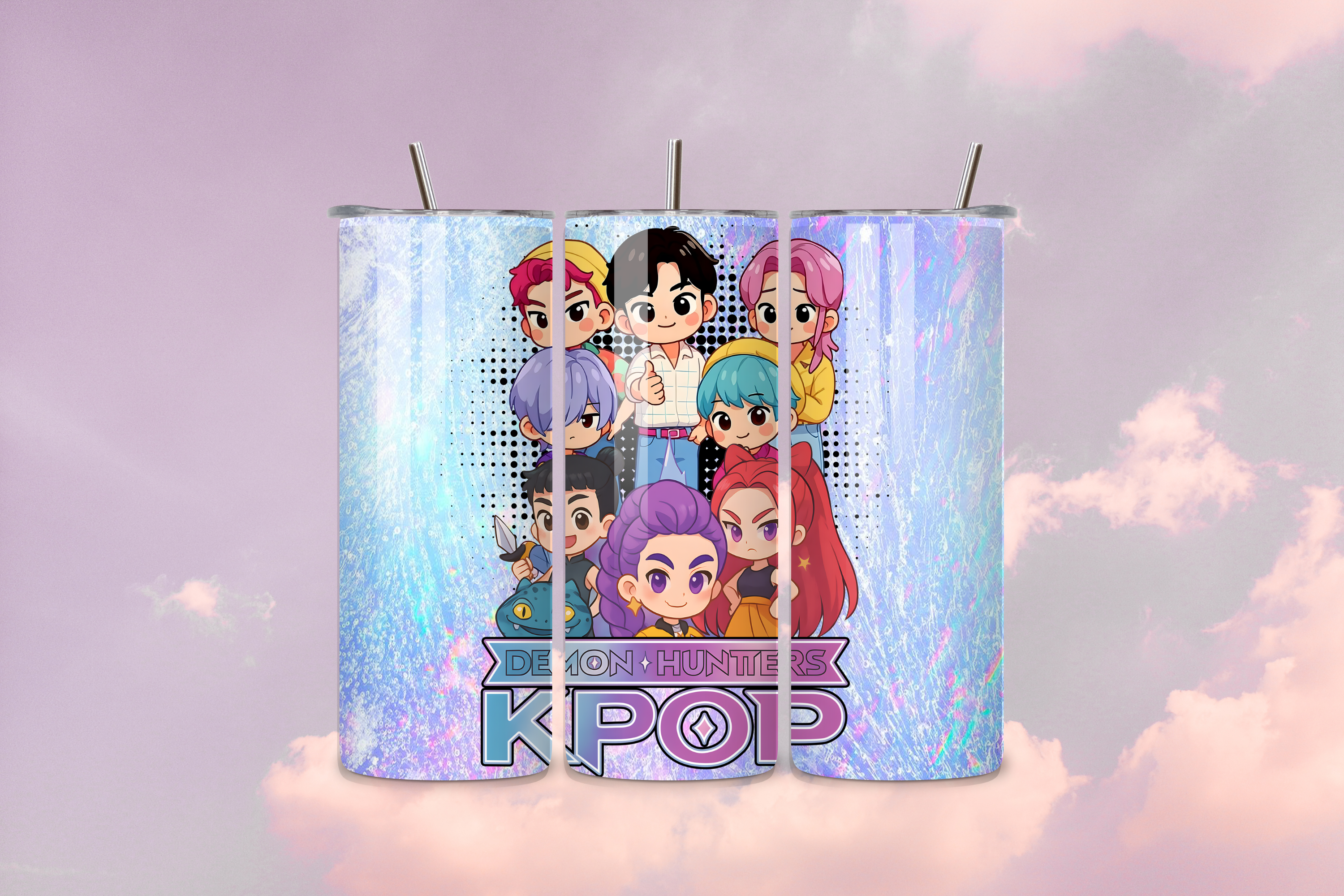 K-Pop Demon Hunters 20oz Handmade Tumbler with Straw & Random Straw Topper