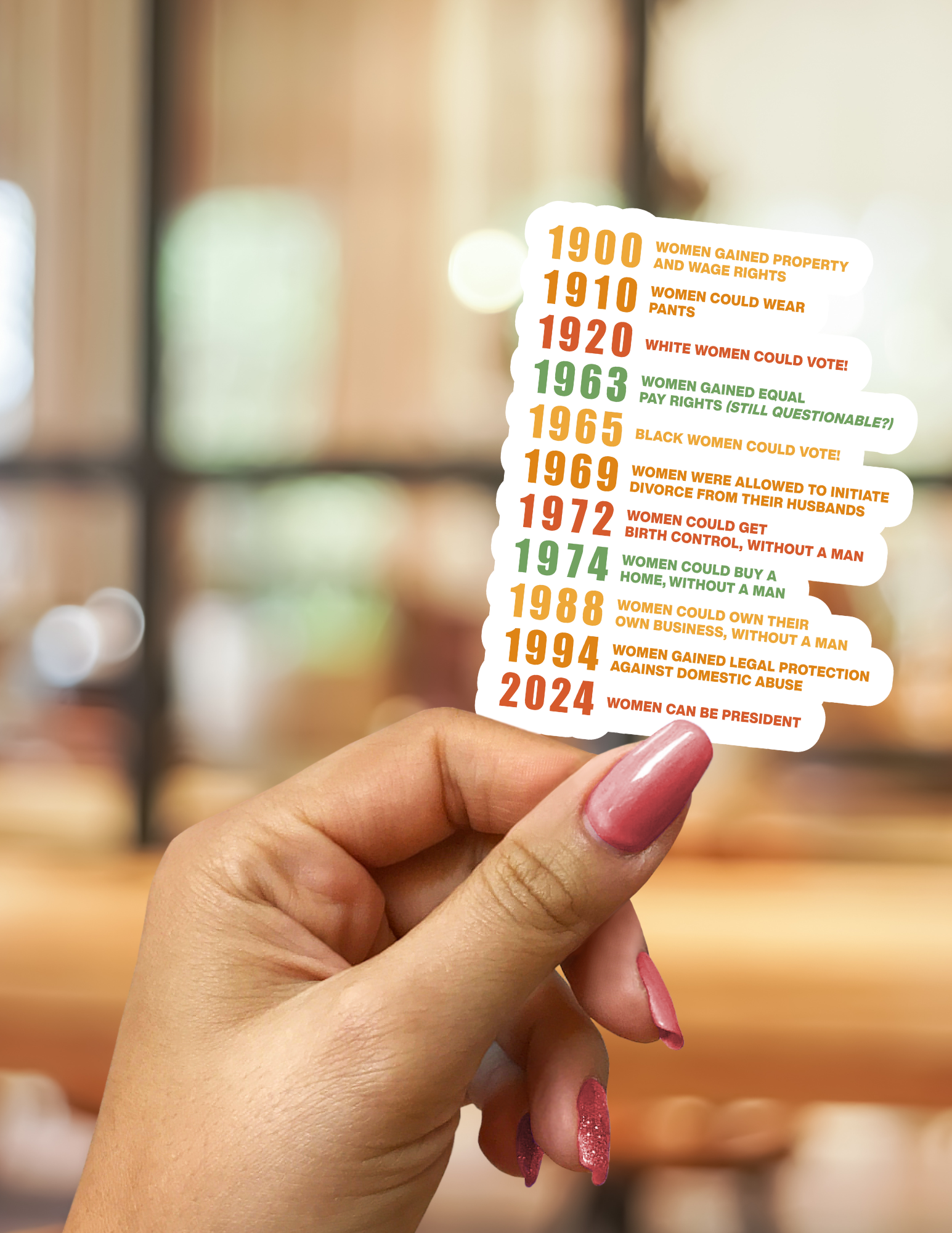 Women’s Rights Historical Timeline Sticker