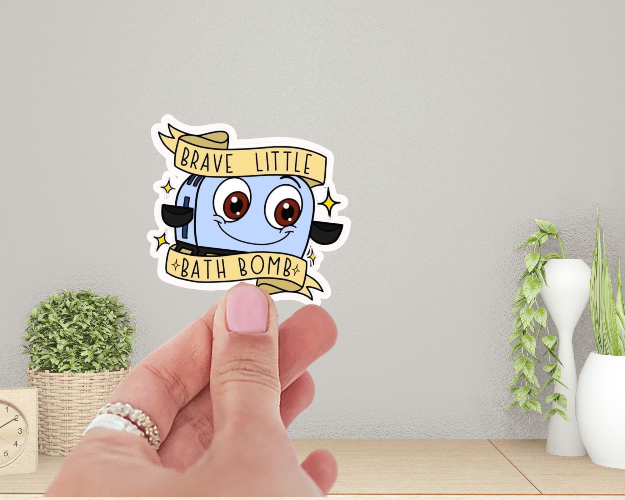 Brave Little Bath Bomb Sticker