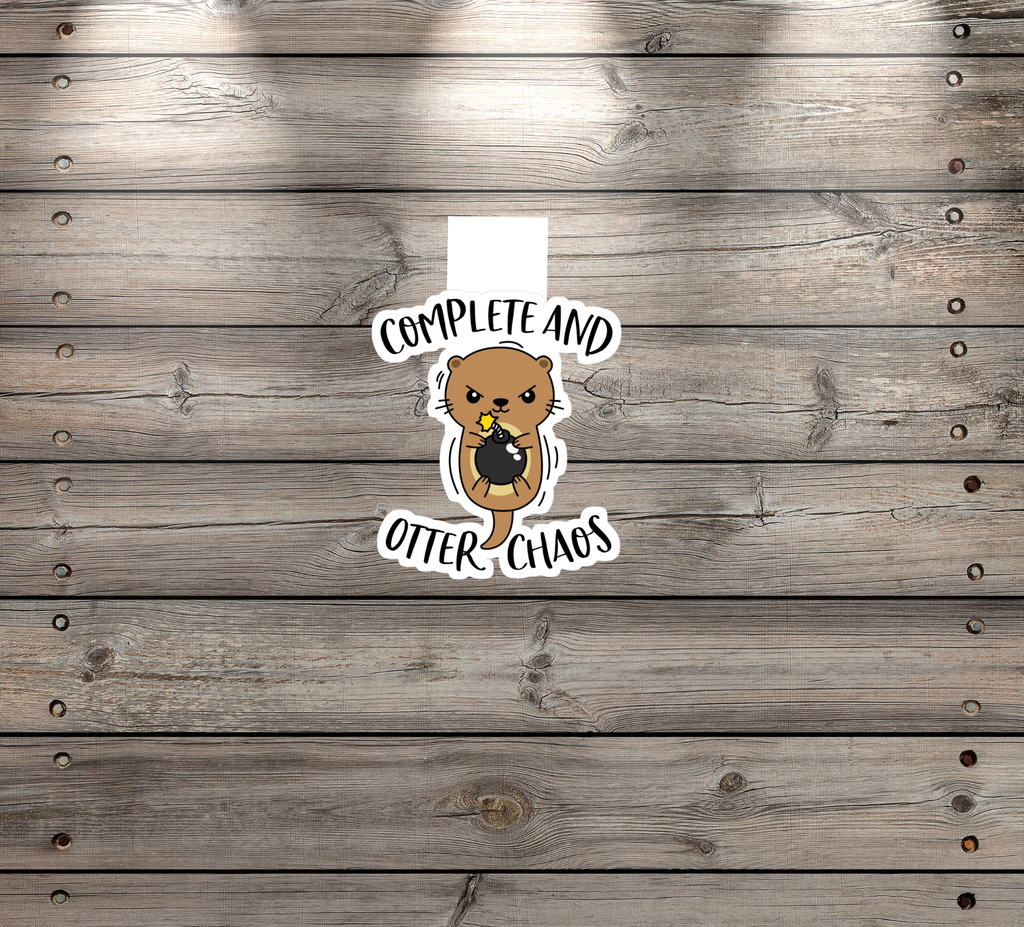 Magnetic Bookmark – “Complete and Otter Chaos” | Handmade