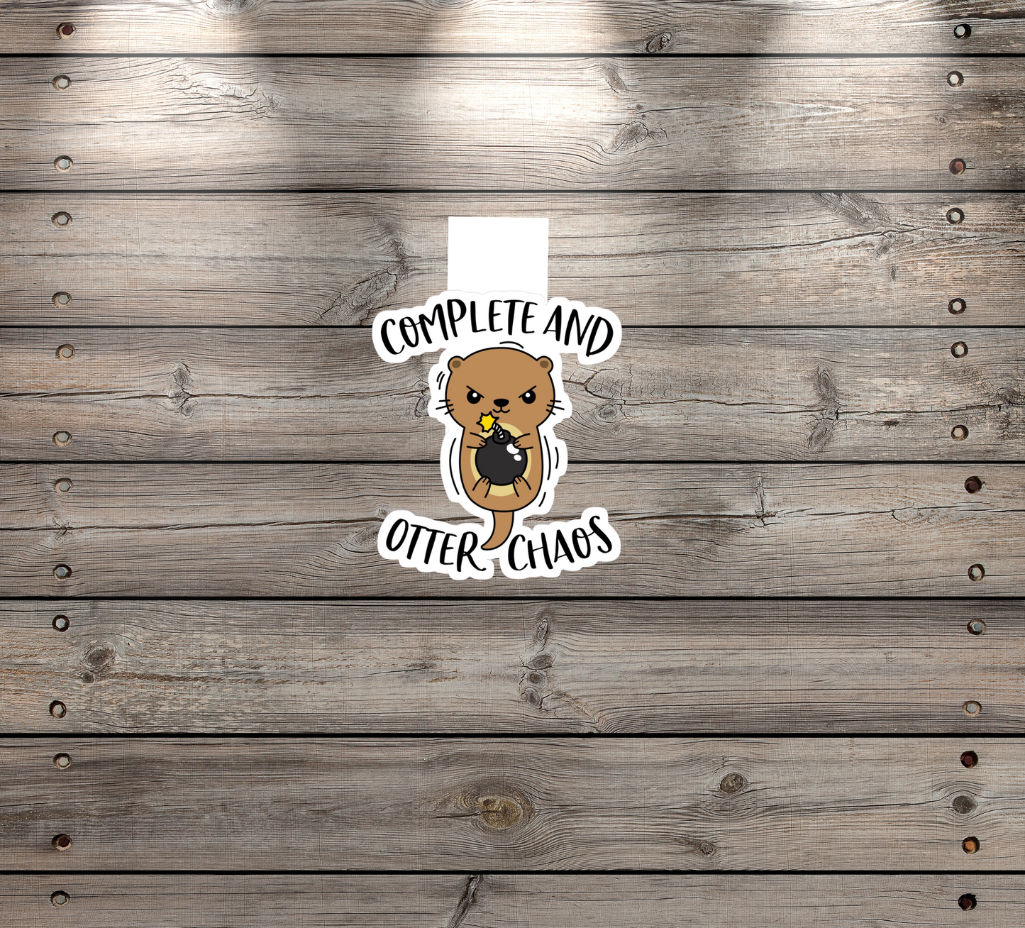 Magnetic Bookmark – “Complete and Otter Chaos” | Handmade