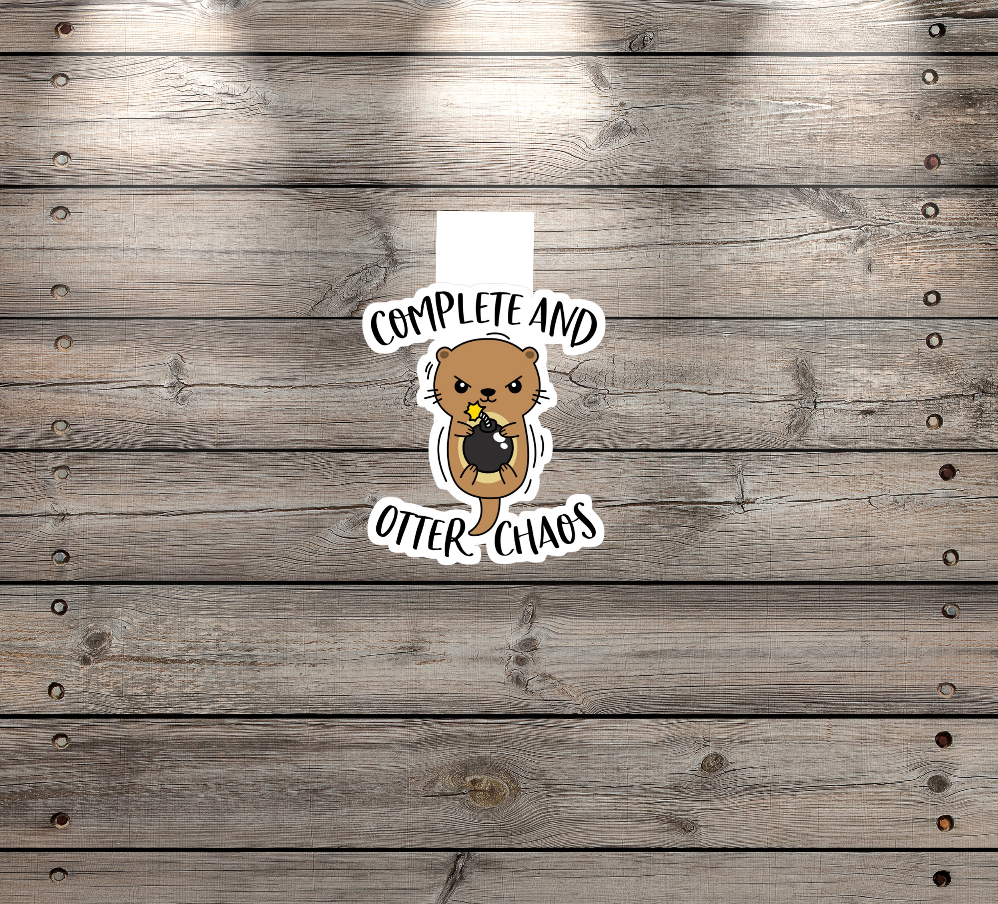 Magnetic Bookmark – “Complete and Otter Chaos” | Handmade