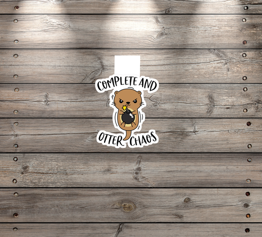 Magnetic Bookmark – “Complete and Otter Chaos” | Handmade