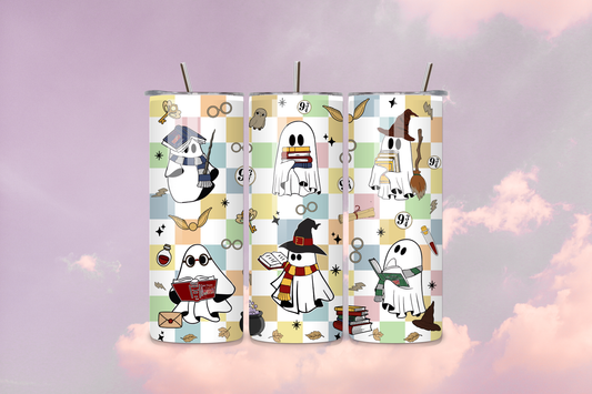 Spooky Wizard 20oz Handmade Tumbler with Straw & Random Straw Topper