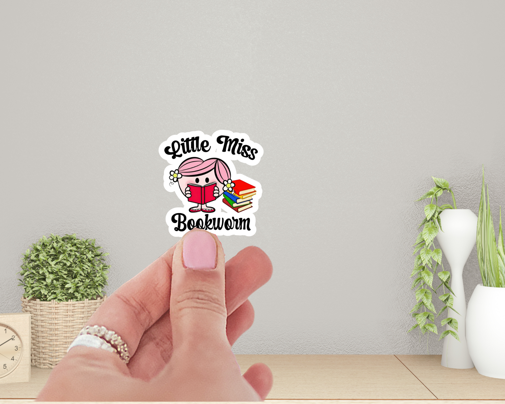 Little Miss Bookworm Sticker
