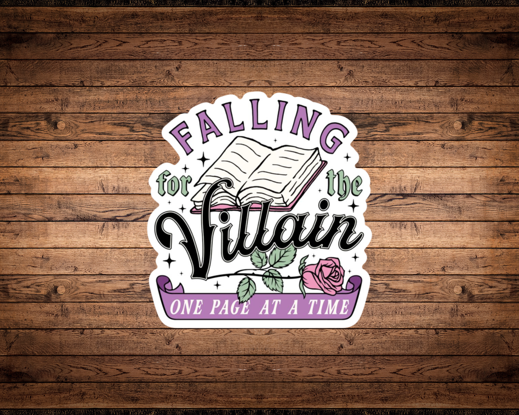 Falling for the Villain Sticker | Bookish Romance Vinyl Sticker | Dark Romance Reader Gift