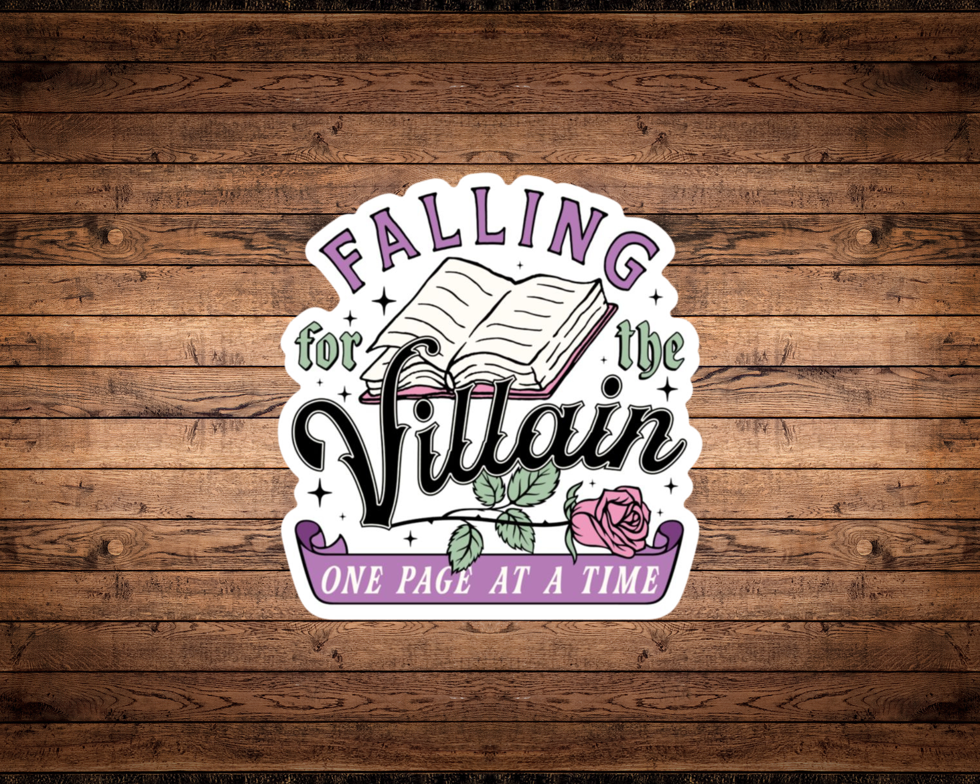 Falling for the Villain Sticker | Bookish Romance Vinyl Sticker | Dark Romance Reader Gift