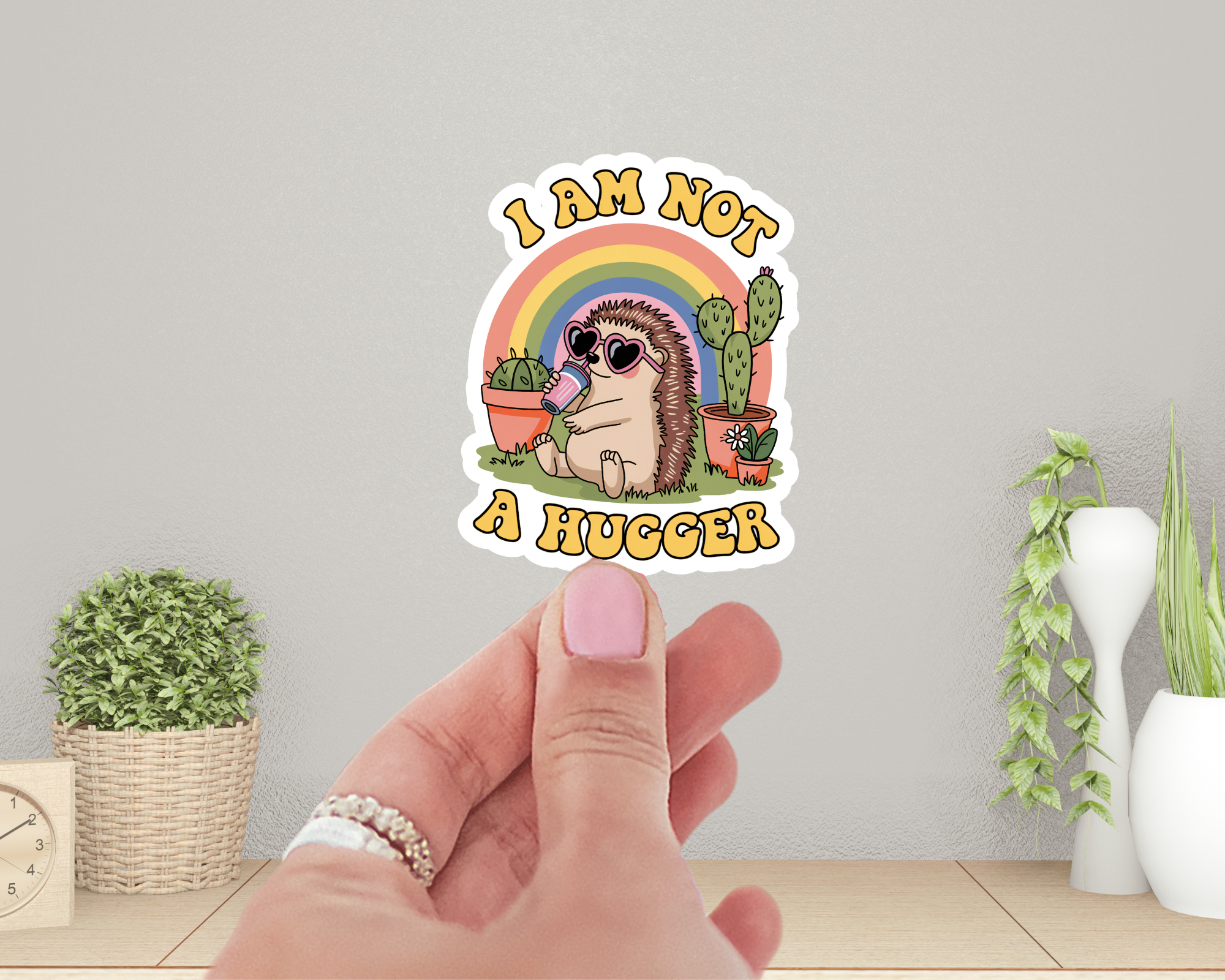 I am Not a Hugger Sticker