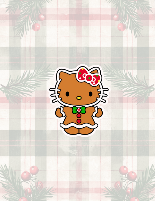 Gingerbread Kitty Sticker