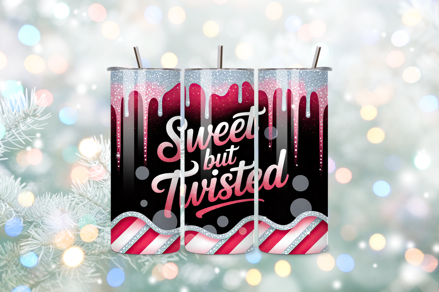 Sweet but Twisted 20oz Handmade Tumbler with Straw & Random Straw Topper