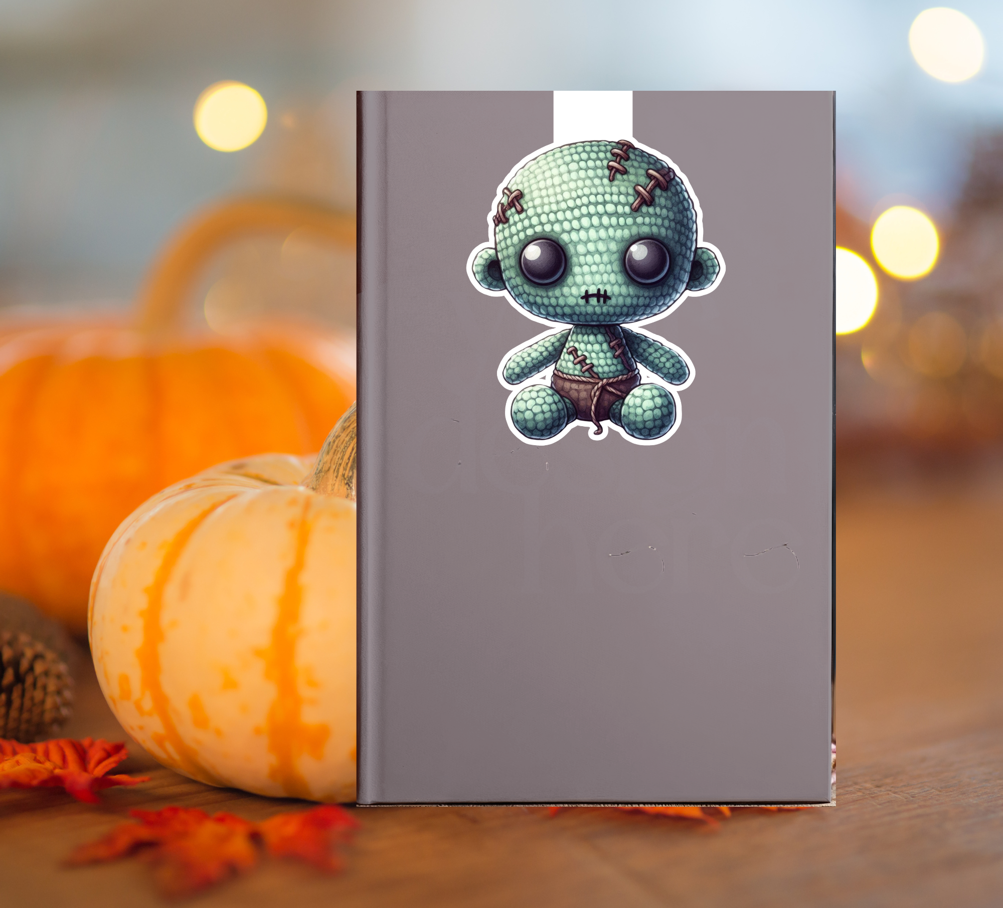 Kawaii Crochet Zombie Magnetic Bookmark
