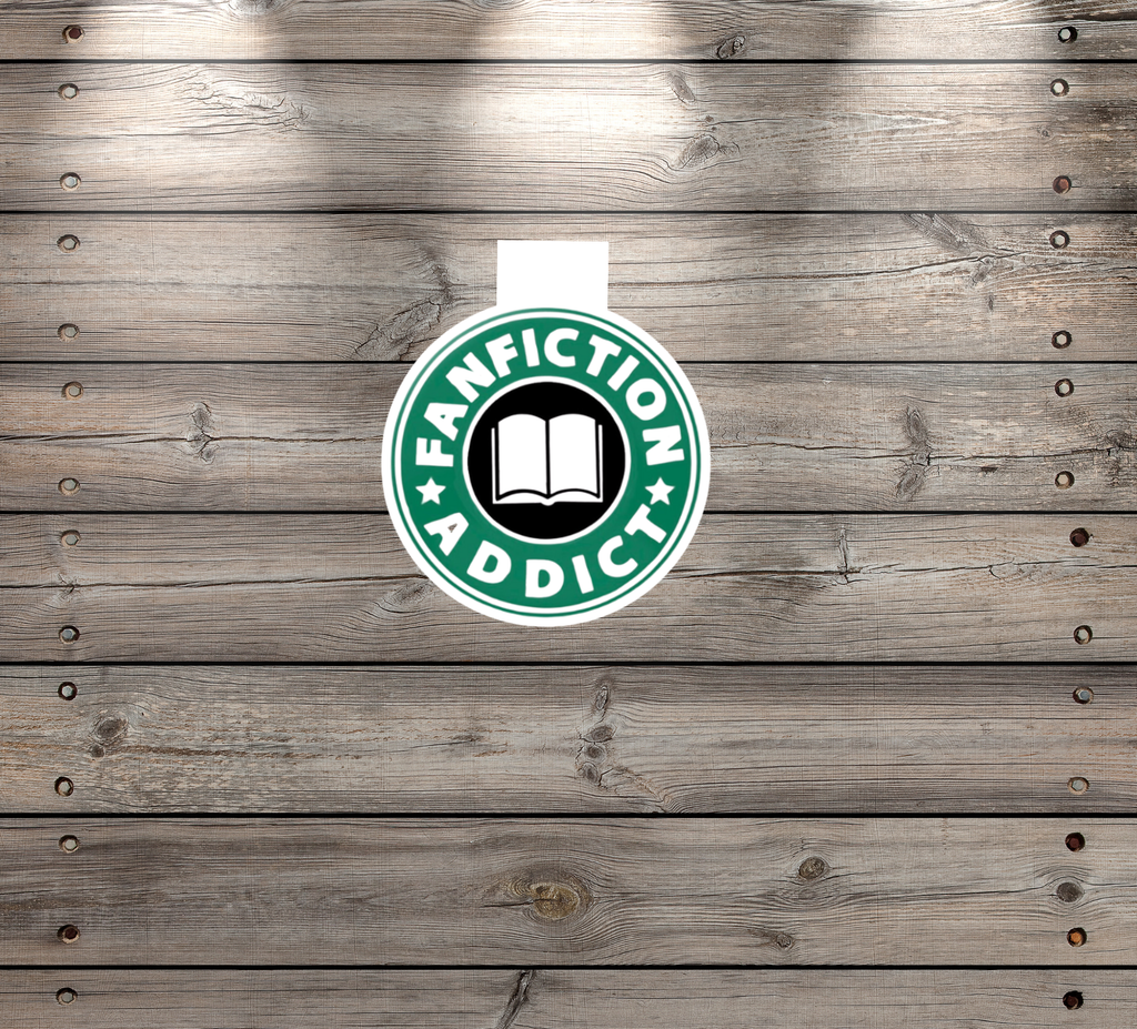 Handmade “Fanfiction Addict” Magnetic Bookmark