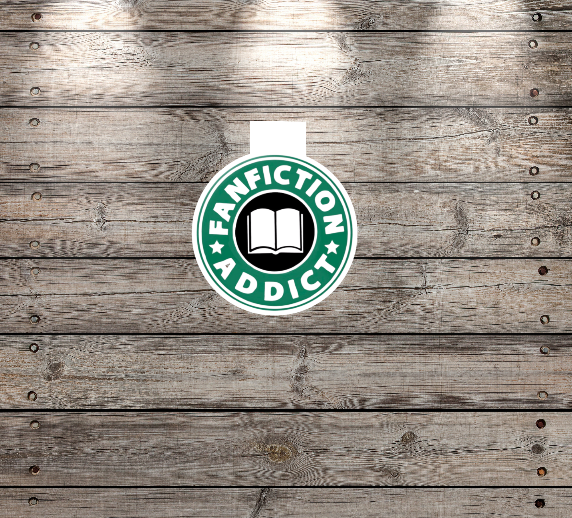 Handmade “Fanfiction Addict” Magnetic Bookmark