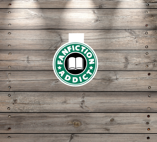 Handmade “Fanfiction Addict” Magnetic Bookmark