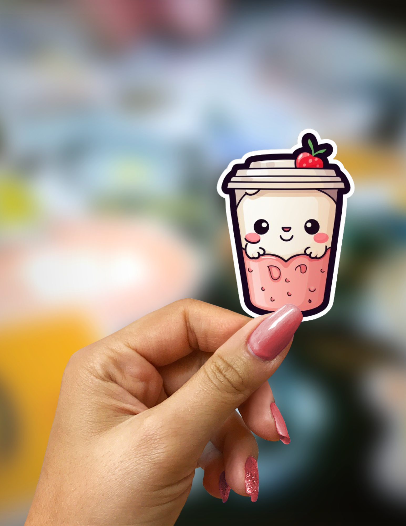Cute Boba Drink Sticker 3-Pack