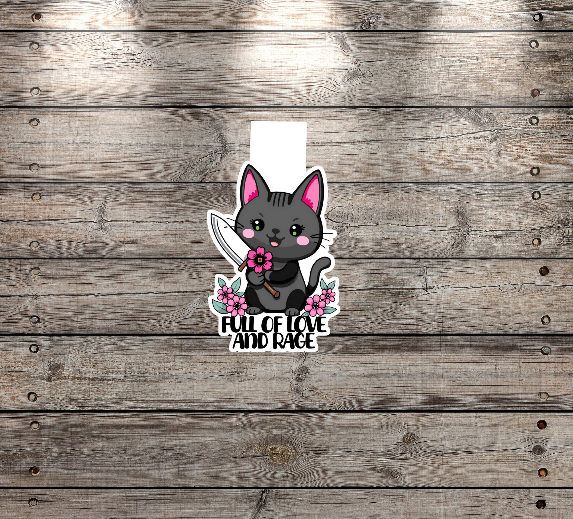 Magnetic Bookmark – “Full of Love and Rage” | Handmade