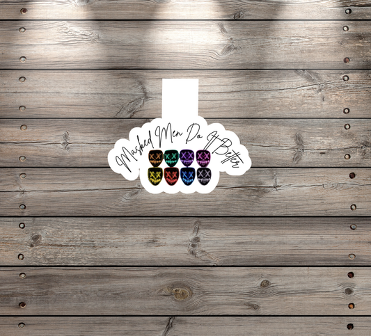 “Masked Men Do It Better” Handmade Magnetic Bookmark