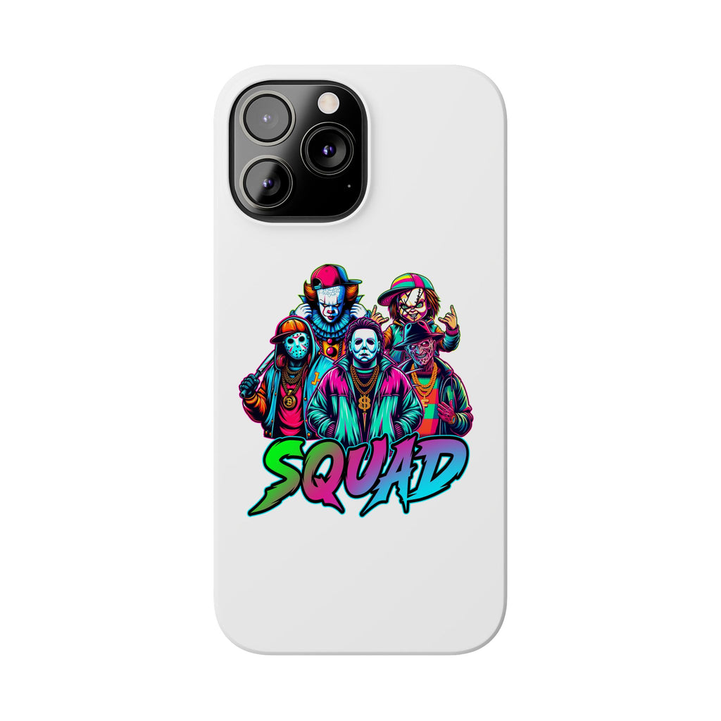 SQUAD" Horror Character Phone Case – Slim and Glossy Impact-Resistant Design
