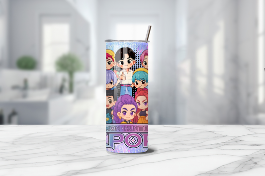 K-Pop Demon Hunters 20oz Handmade Tumbler with Straw & Random Straw Topper