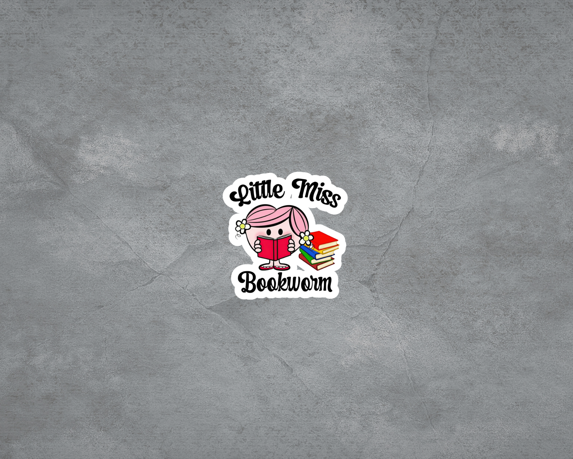 Little Miss Bookworm Sticker