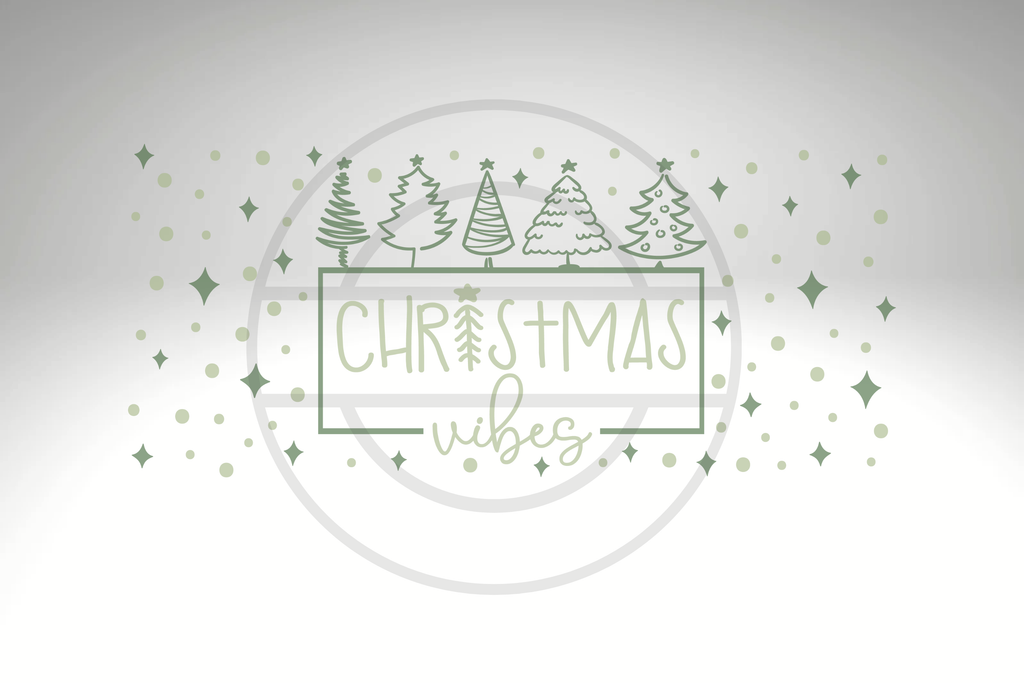 Christmas Vibes Holiday Design 16 oz Frosted Glass Cup with Bamboo Lid and Straw