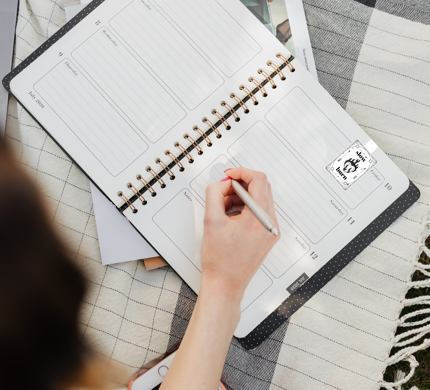 “Slow Burn” Handmade Magnetic Bookmark