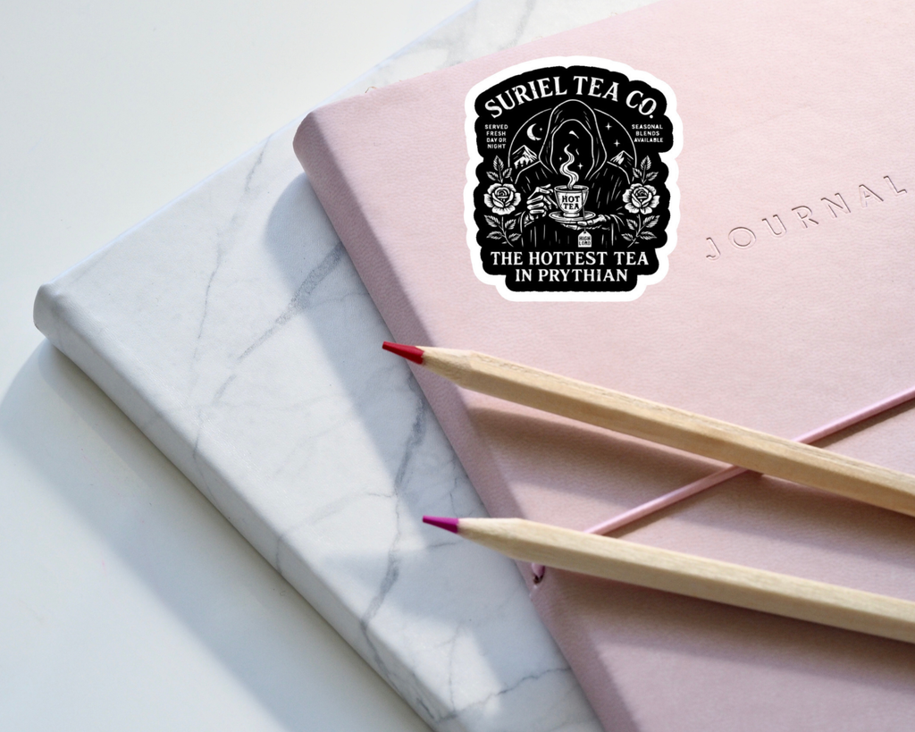 Suriel Tea Co. Sticker | ACOTAR Inspired Bookish Vinyl Sticker | Prythian Tea Lover Gift
